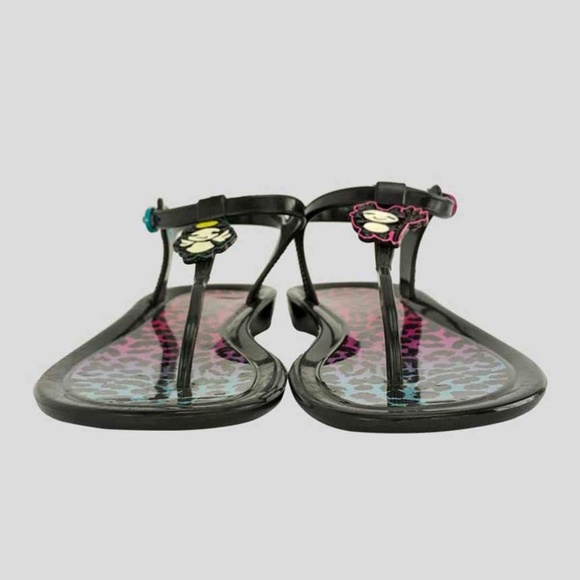 Jimmy Choo Rob Pruitt Leopard Print Jelly Sandal - Picture 3 of 6